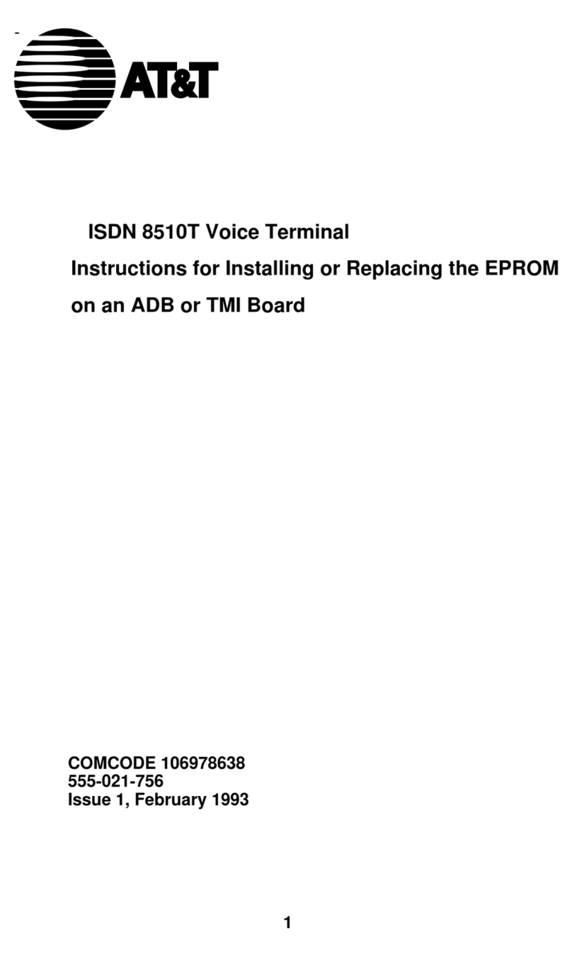 AT&T ISDN 8510T Instructions for Installing or Replacing