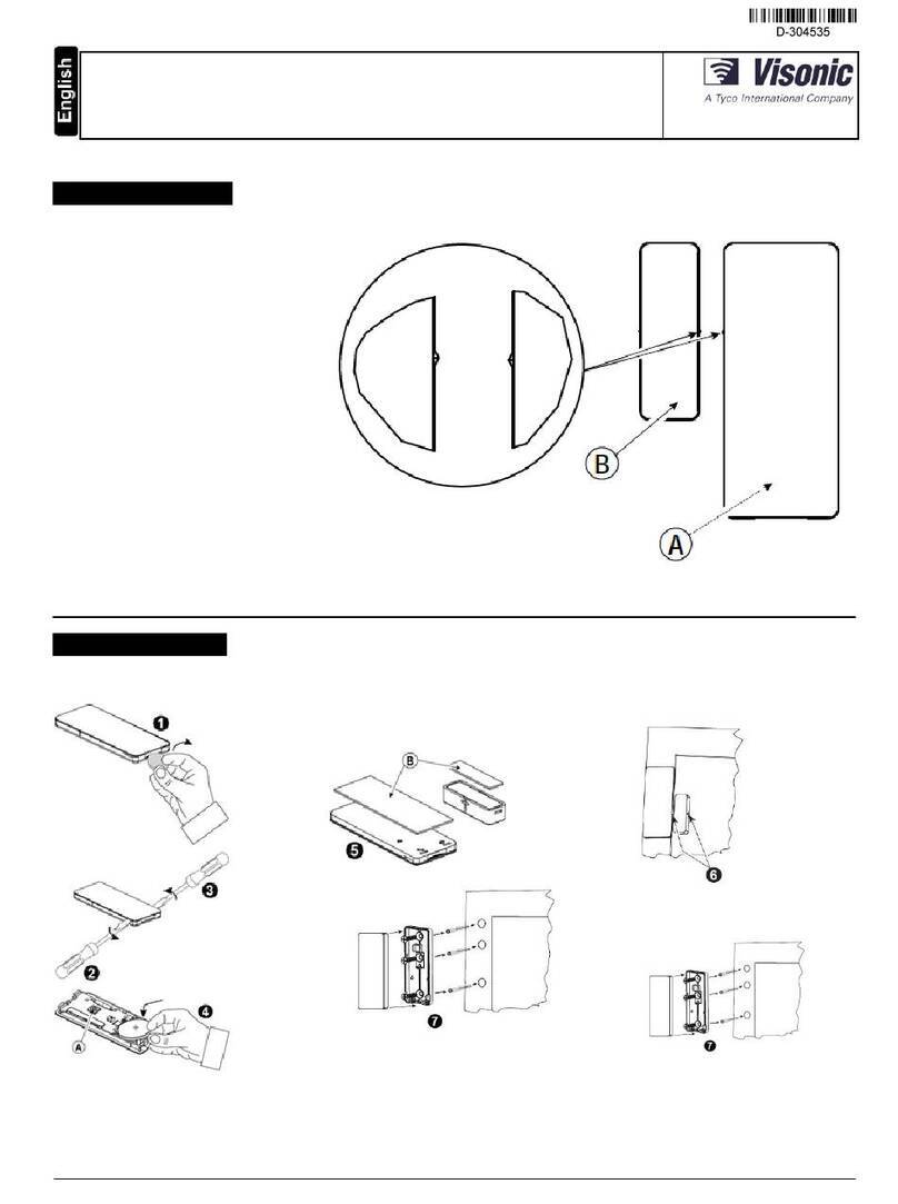 Visonic MC-302V PG2 installation instructions