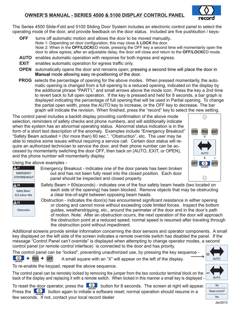 Record 5100 Series User manual
