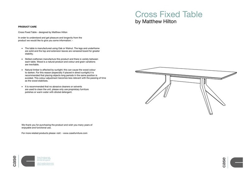 Case Cross Fixed Table 100153725 User manual