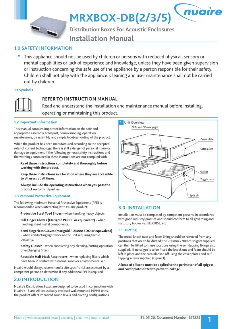 NuAire MRXBOX-DB2 User manual
