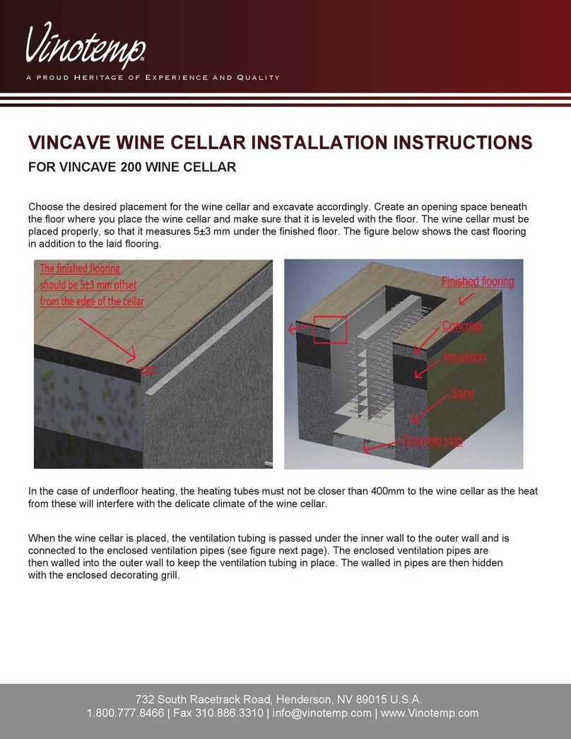 Vinotemp VINCAVE 200 installation instructions