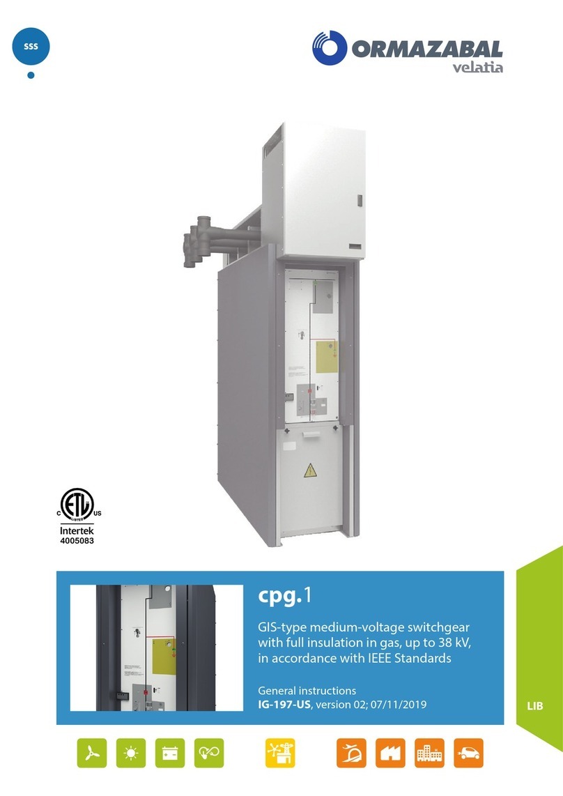 Ormazabal velatia cpg.1 Instruction manual