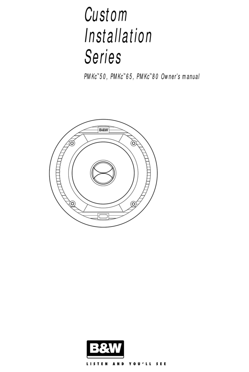 Bowers & Wilkins PMKc 50 owner's manual