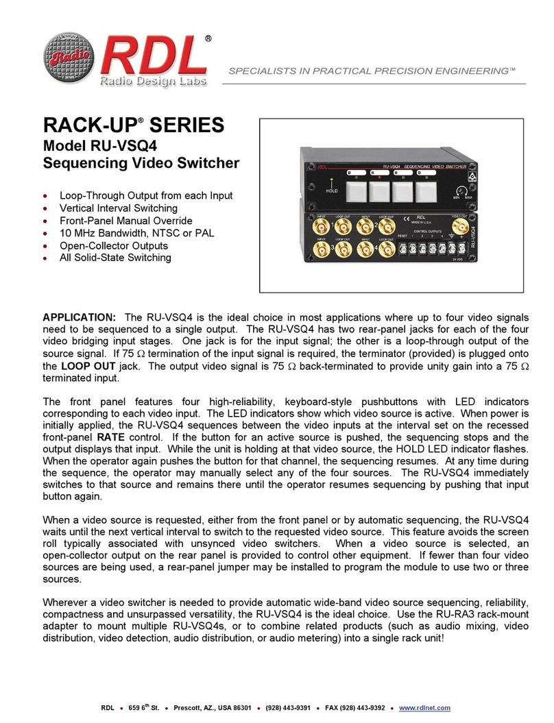 RDL RACK-UP Series manual