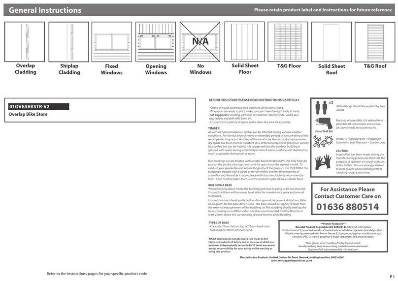 Mercia Garden Products 01OVEABKSTR-V2 General instructions Mercia Garden Products 01OVEABKSTR-V2 General instructions