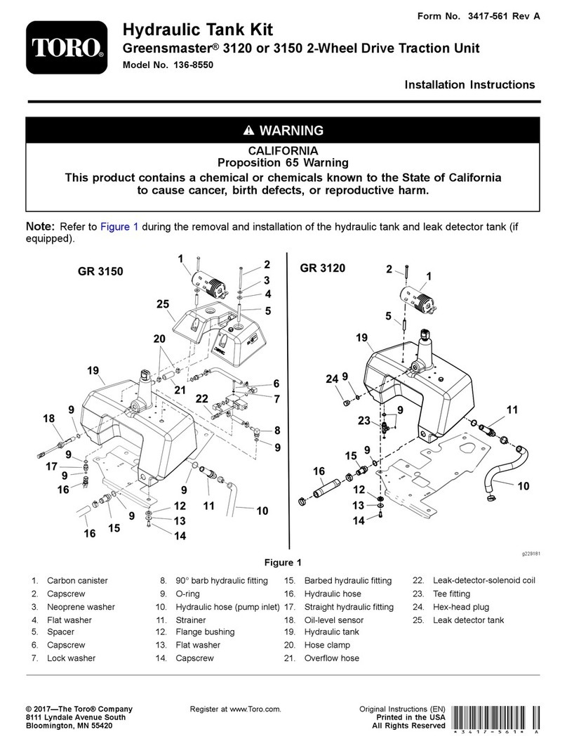 Toro 136-8550 installation instructions