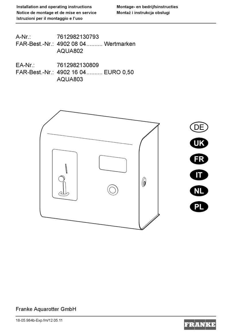 Franke AQUA802 User manual