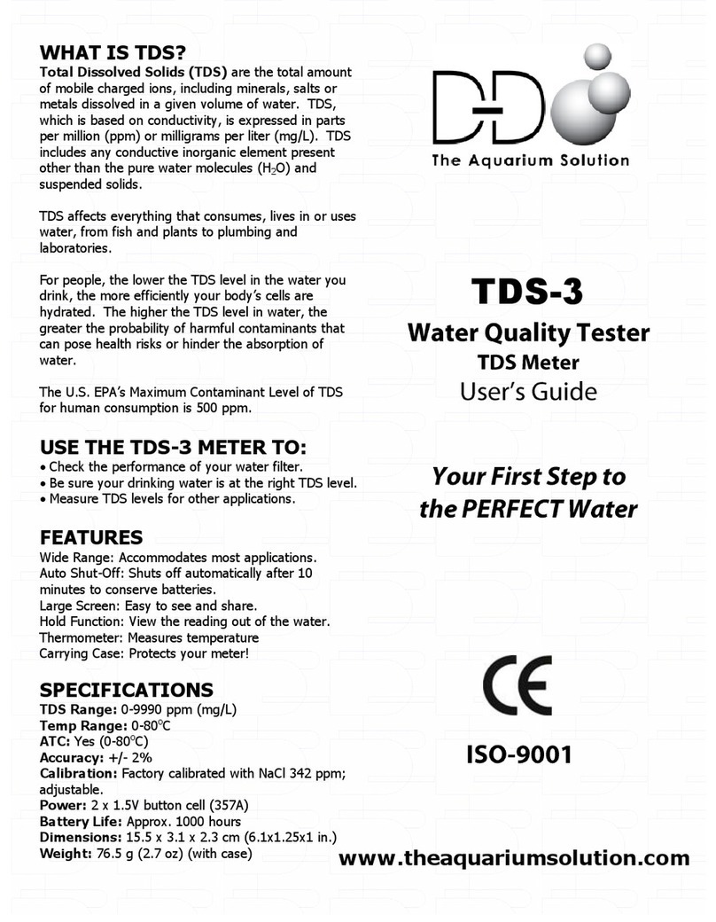 D-D The Aquarium Solution TDS-3 User manual
