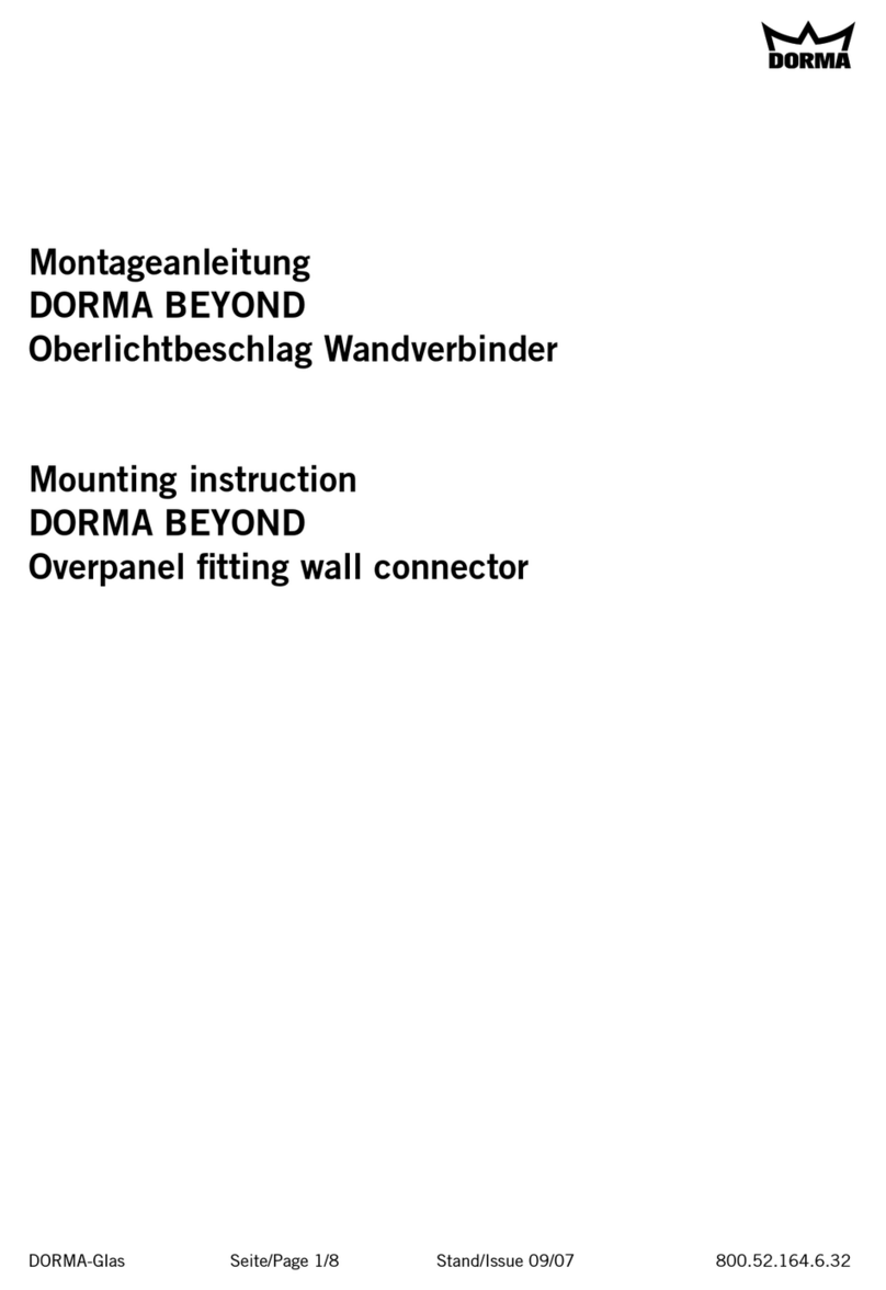 Dorma BEYOND Mounting instruction