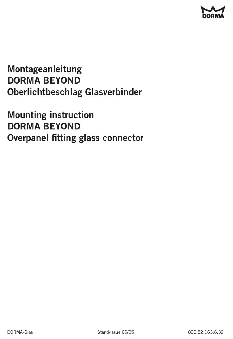Dorma BEYOND Mounting instruction