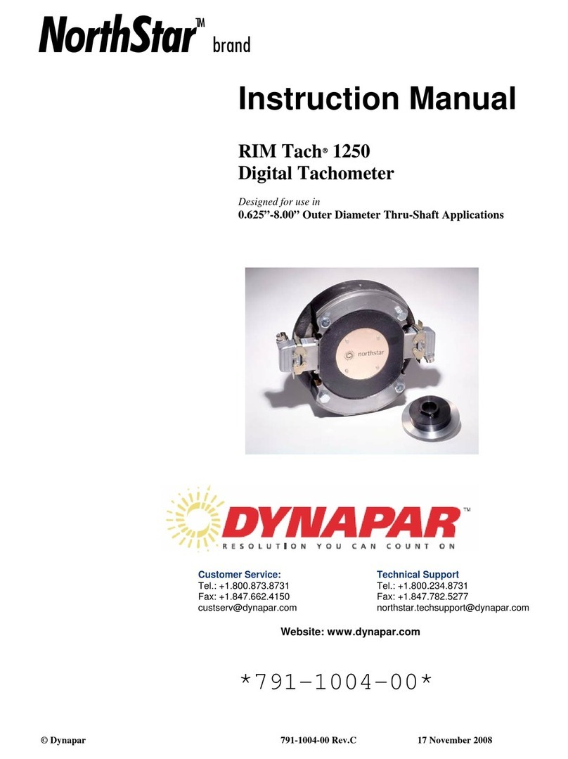 DYNAPAR NorthStar RIM Tach 1250 instruction manual