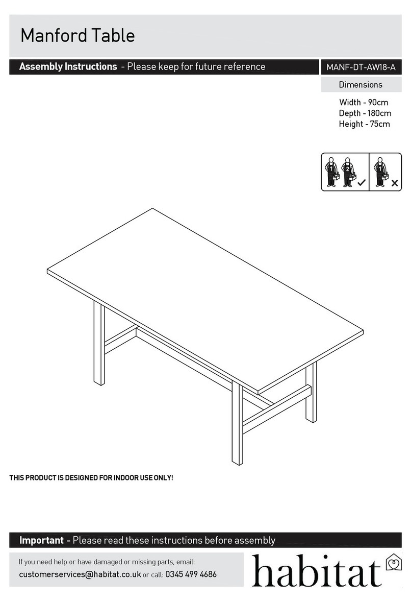 Habitat Manford Table User manual Habitat Manford Table User manual