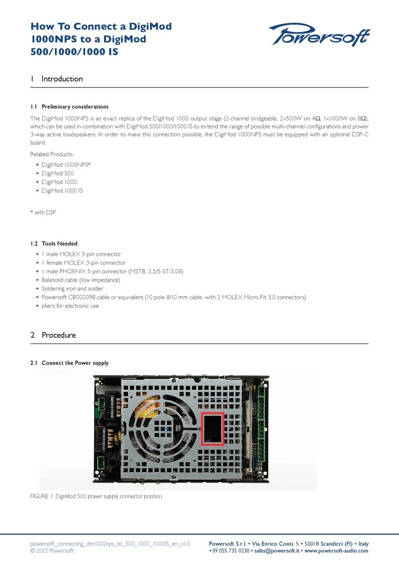 powersoft DigiMod 1000 NPS How to connect
