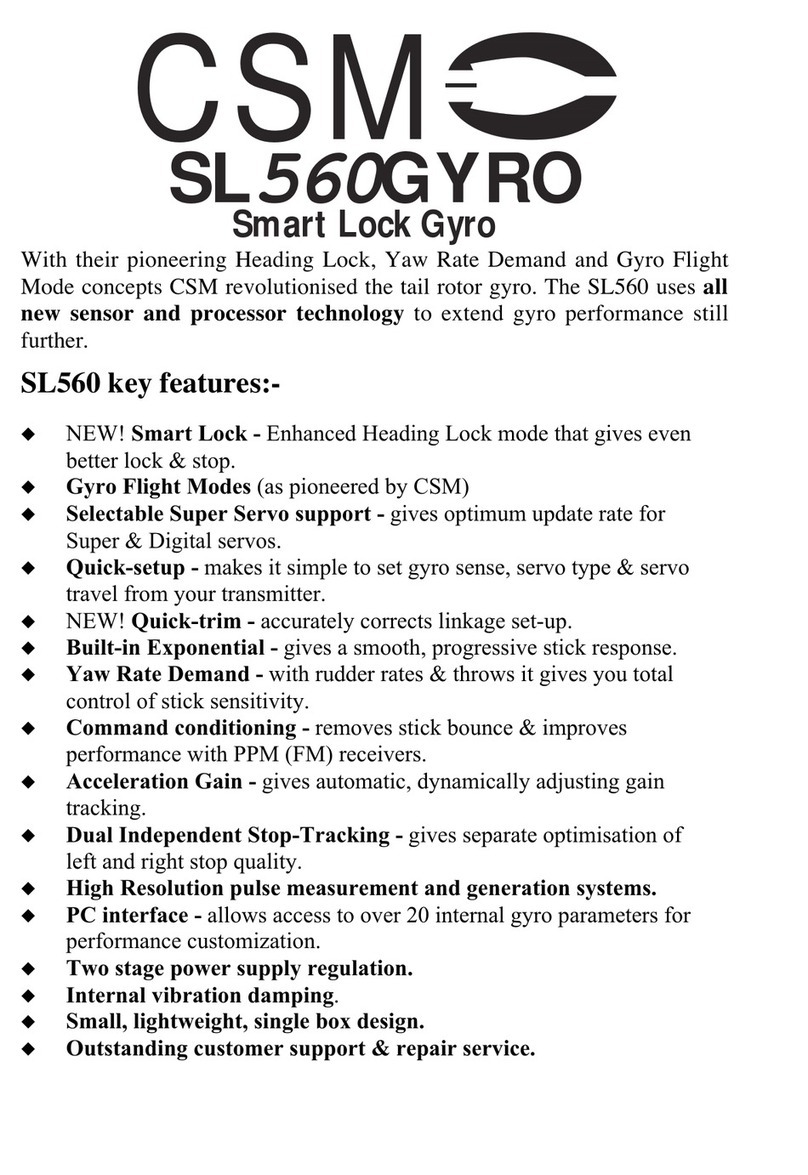 CSM SL560 GYRO User manual