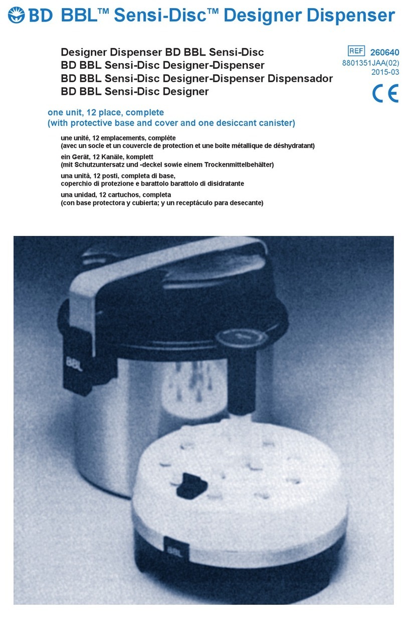 BD BBL Sensi-Disc Designer Dispenser User manual