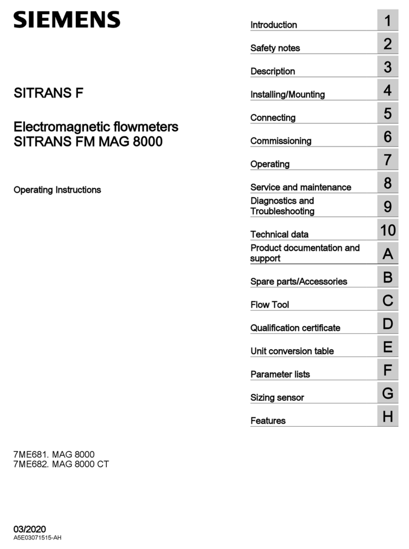 Siemens Sitrans F Series User manual