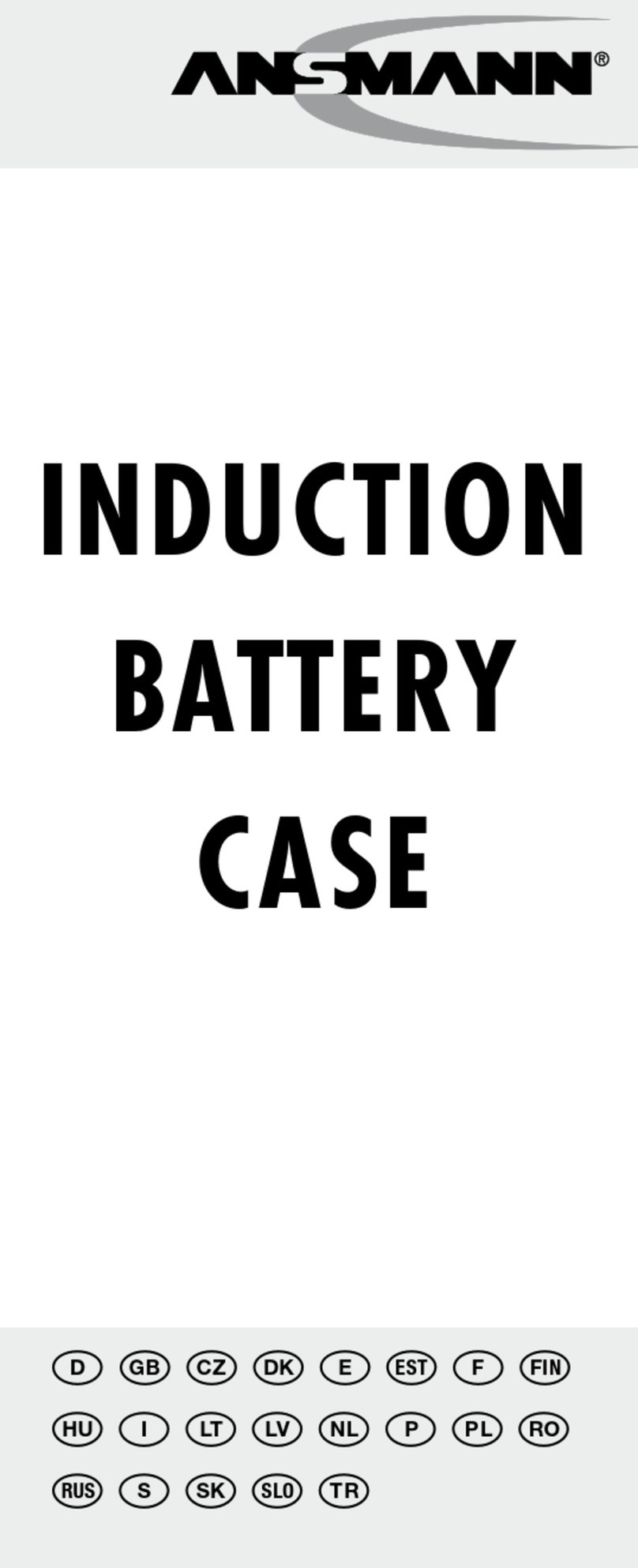 ANSMANN INDUCTION BATTERY CASE Operating	 instruction
