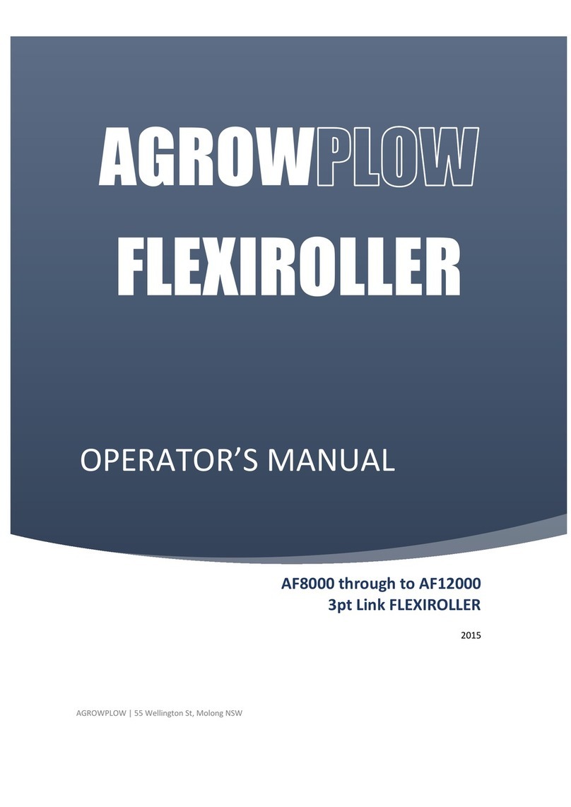AGROWPLOW FLEXIROLLER AF8000 Operator's manual