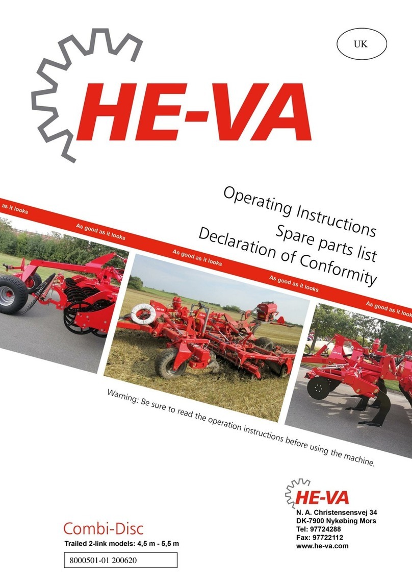 HE-VA Combi-Disc Series Operating Instructions, Spare parts list, Declaration of Conformity HE-VA Combi-Disc Series Operating Instructions, Spare parts list, Declaration of Conformity