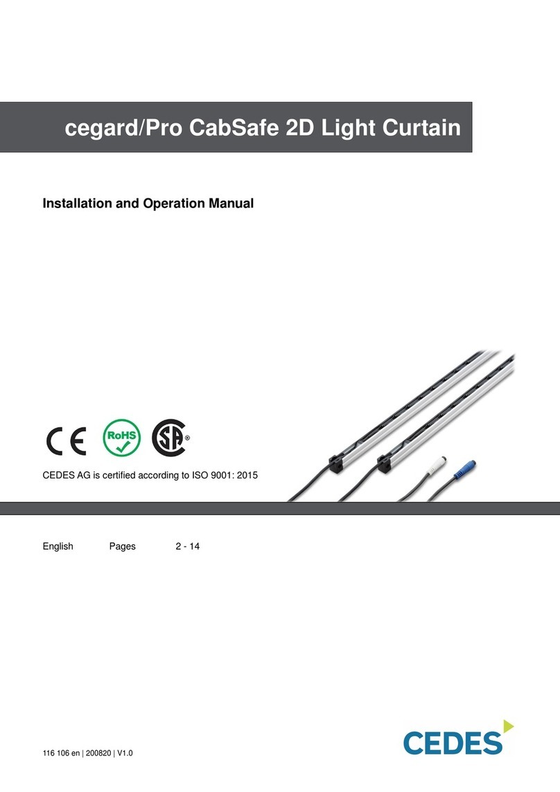 Cedes cegard/Pro CabSafe 2D Installation and operation manual