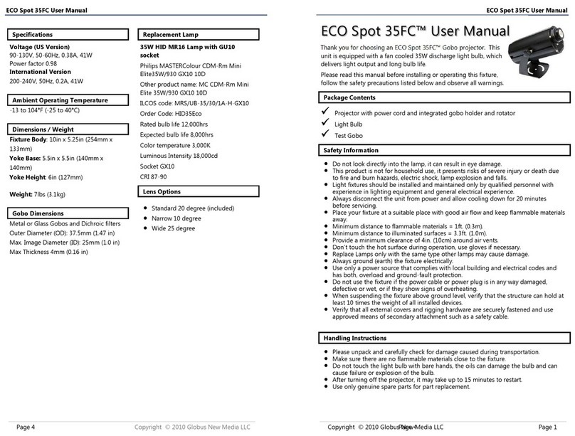 Globus New Media ECO Spot 35FC user manual