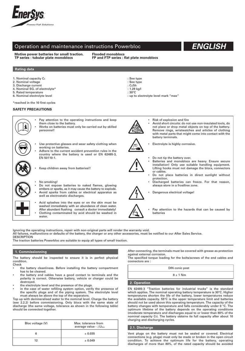 EnerSys TP Series Troubleshooting guide
