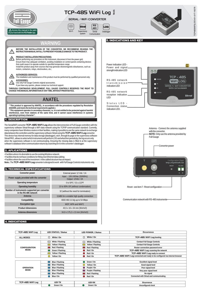 Full Gauge Controls TCP-485 WiFi Log Guide