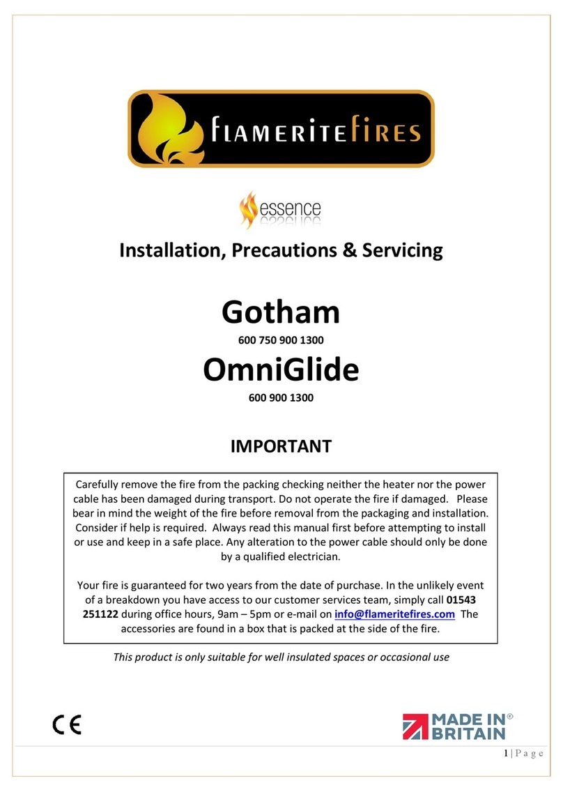 Flamerite Fires Essence Gotham 600 User manual