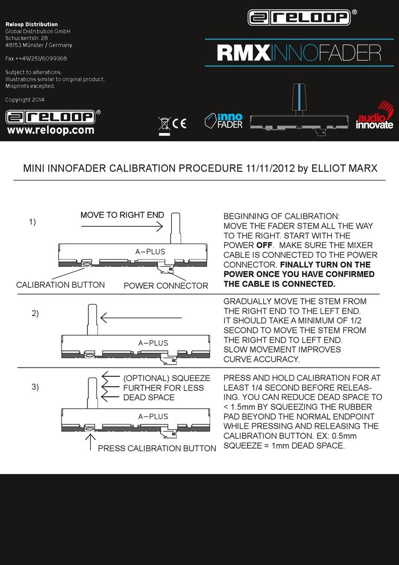 Reloop AUDIO INNOVATE RMX INNOFADER manual