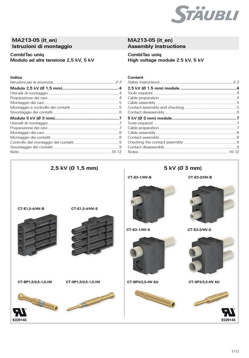 Staubli CombiTac uniq CT-E1,5-4/HV-B Assembly instructions