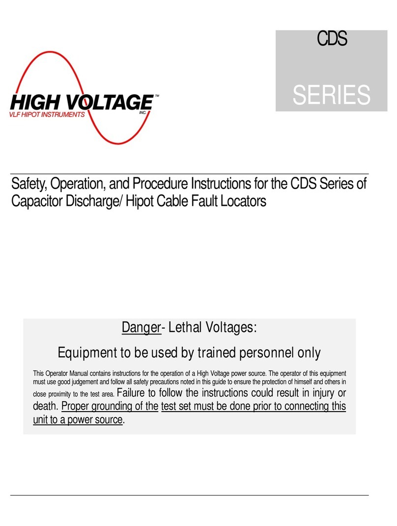 High Voltage CDS Series Safety, Operation, and Procedure Instructions High Voltage CDS Series Safety, Operation, and Procedure Instructions