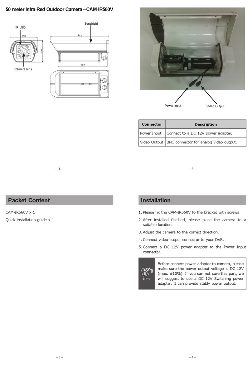 Planet CAM-IR560V Quick installation guide