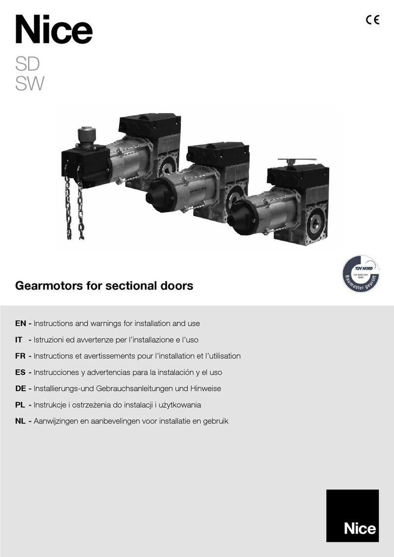 Nice SD Series Technical specifications