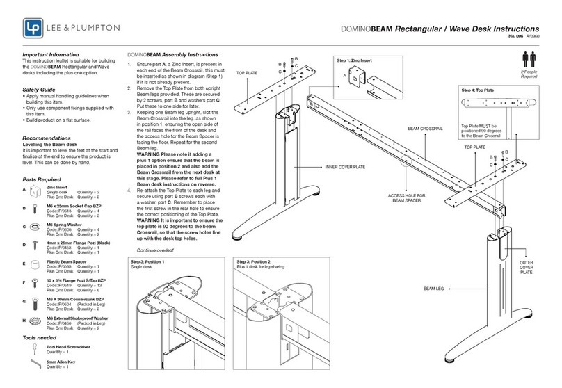 Lee & Plumpton DOMINOBEAM User manual