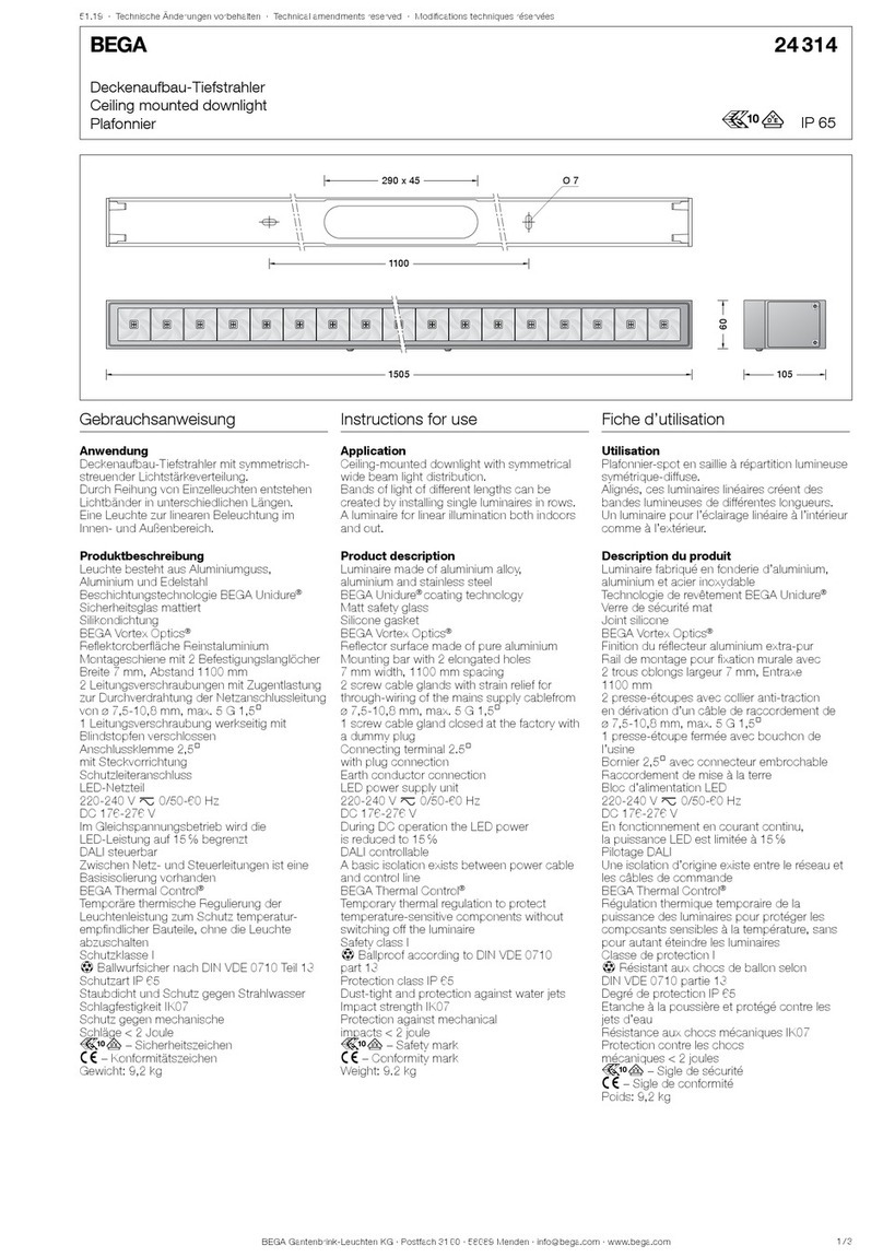 BEGA 24 314 User manual