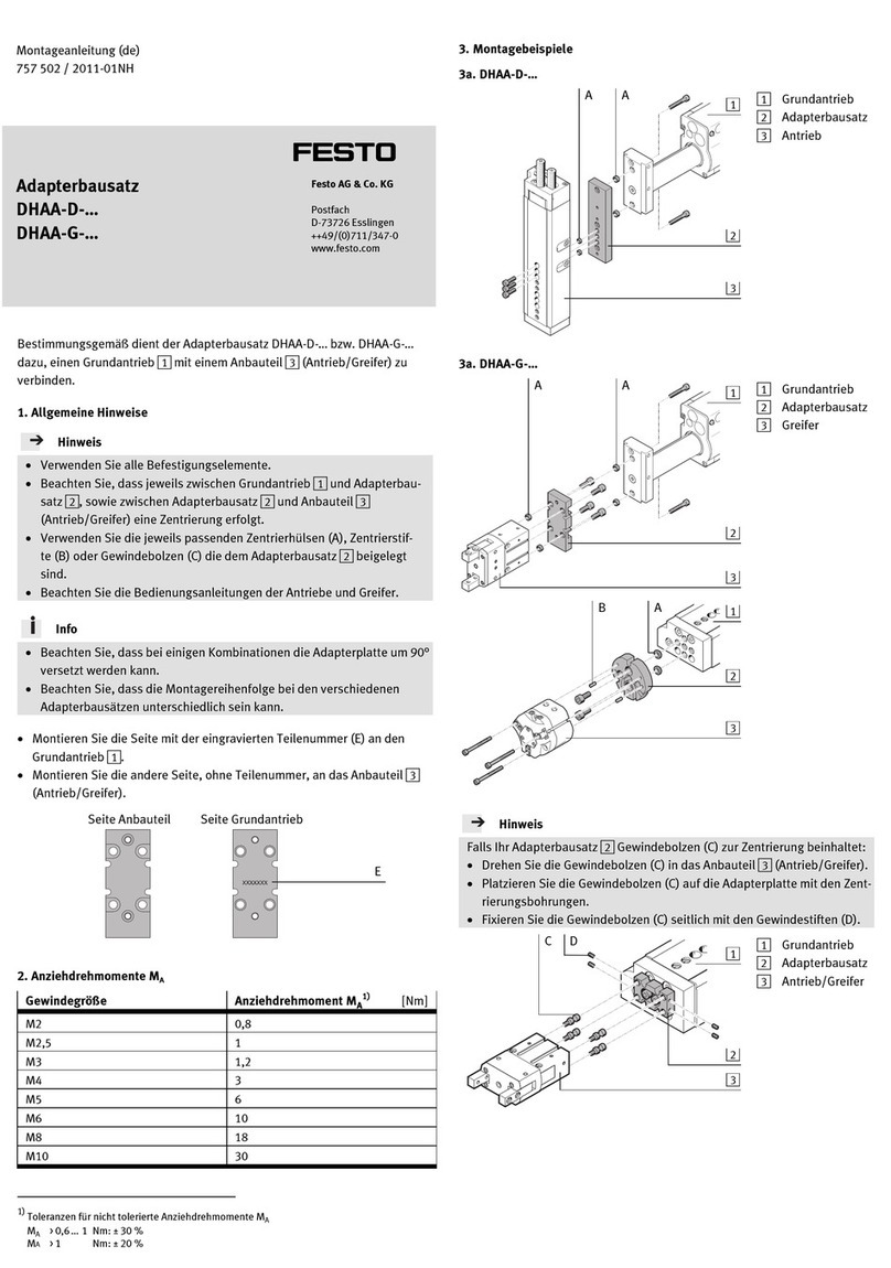 Festo DHAA-D Series Assembly instructions Festo DHAA-D Series Assembly instructions