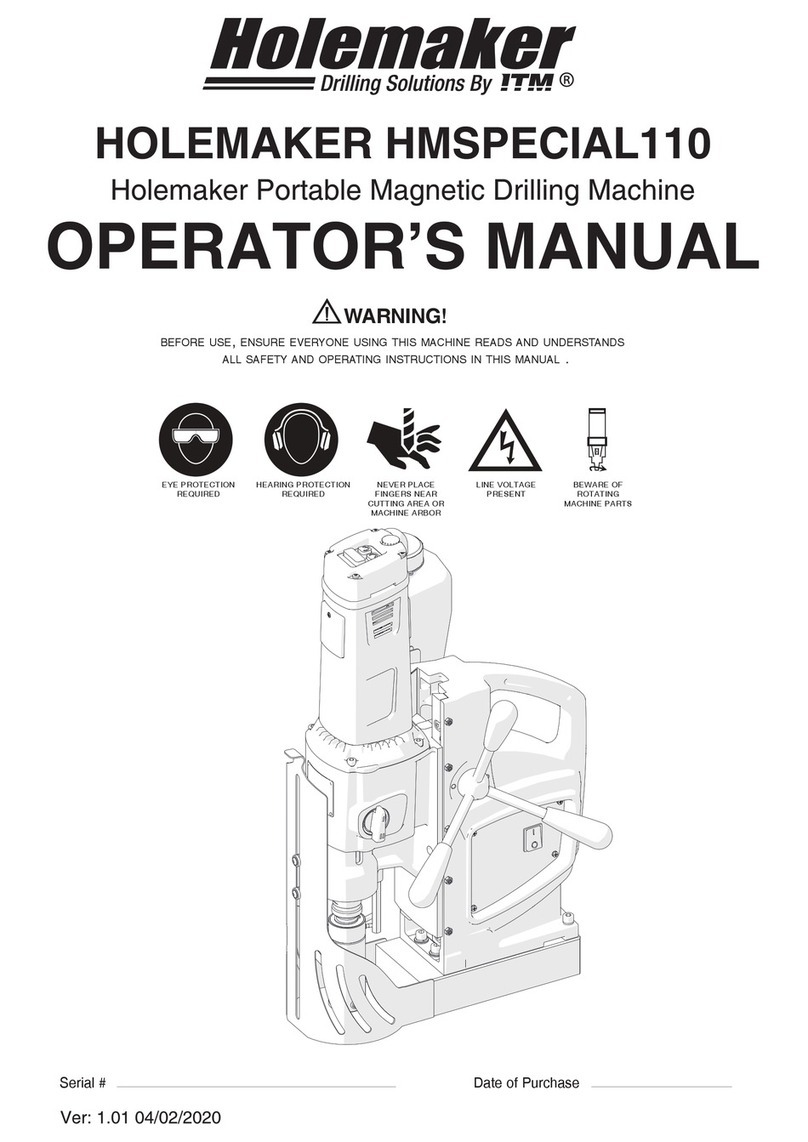 Itm HOLEMAKER HMSPECIAL 110 Operator's manual
