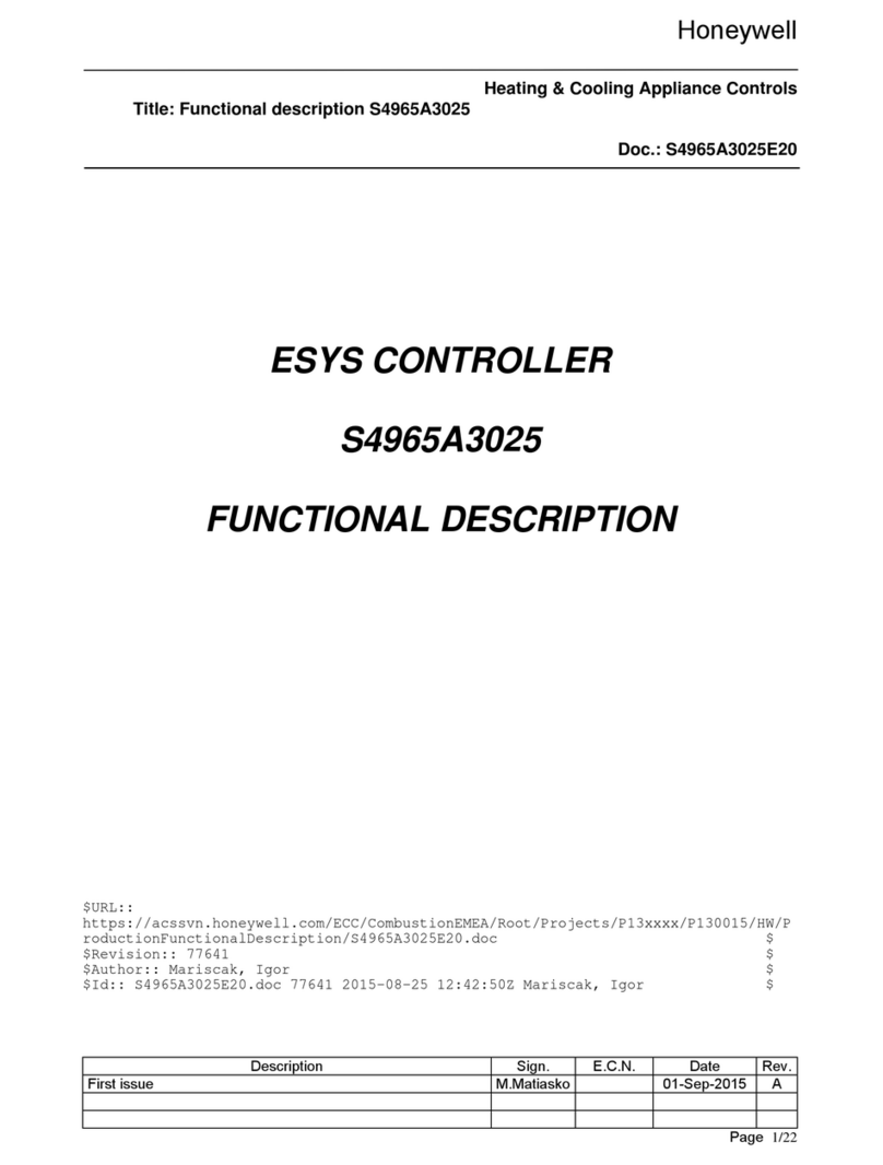 Honeywell ESYS S4965A3025 Functional description Honeywell ESYS S4965A3025 Functional description