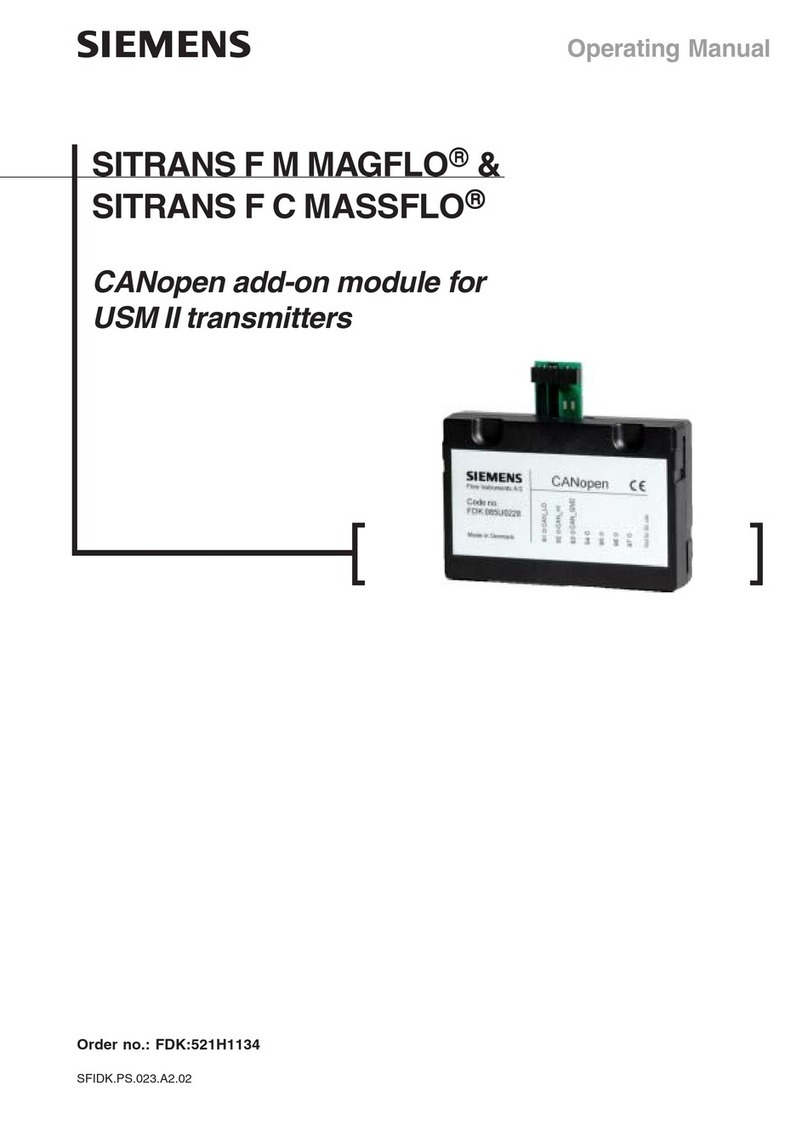 Siemens FDK:521H1134 operating manual