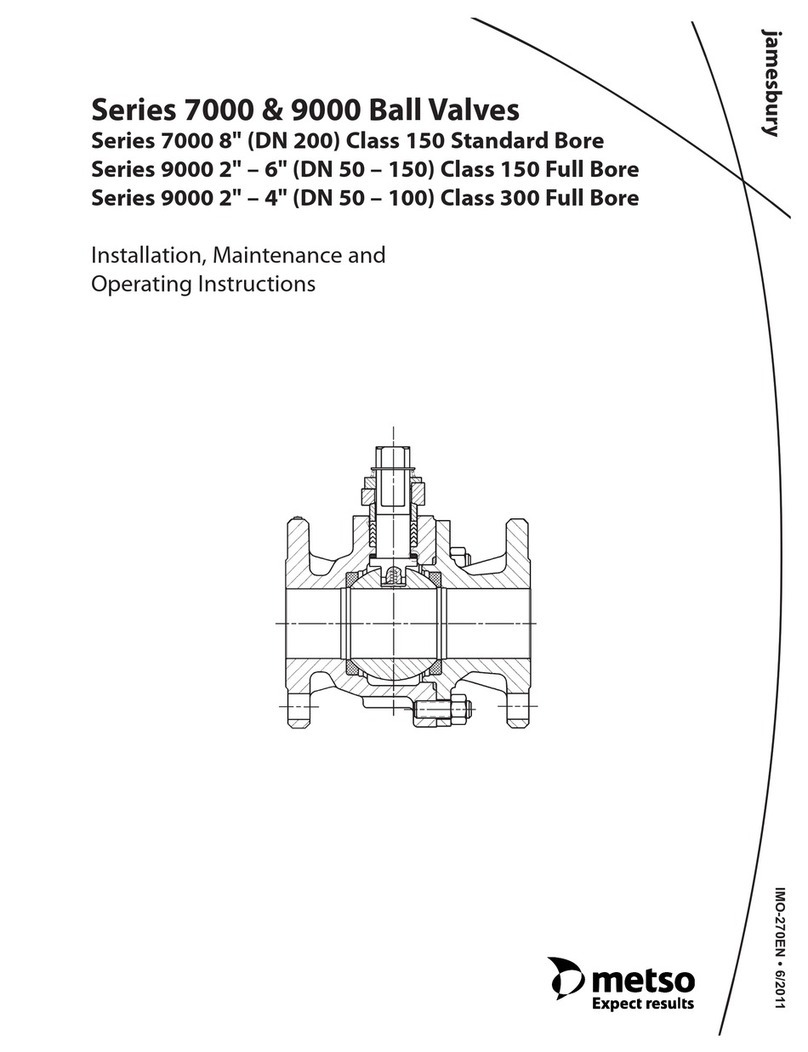 Metro DataVac Jamesbury 7000 Series Installation, maintenance & operating instructions Metro DataVac Jamesbury 7000 Series Installation, maintenance & operating instructions
