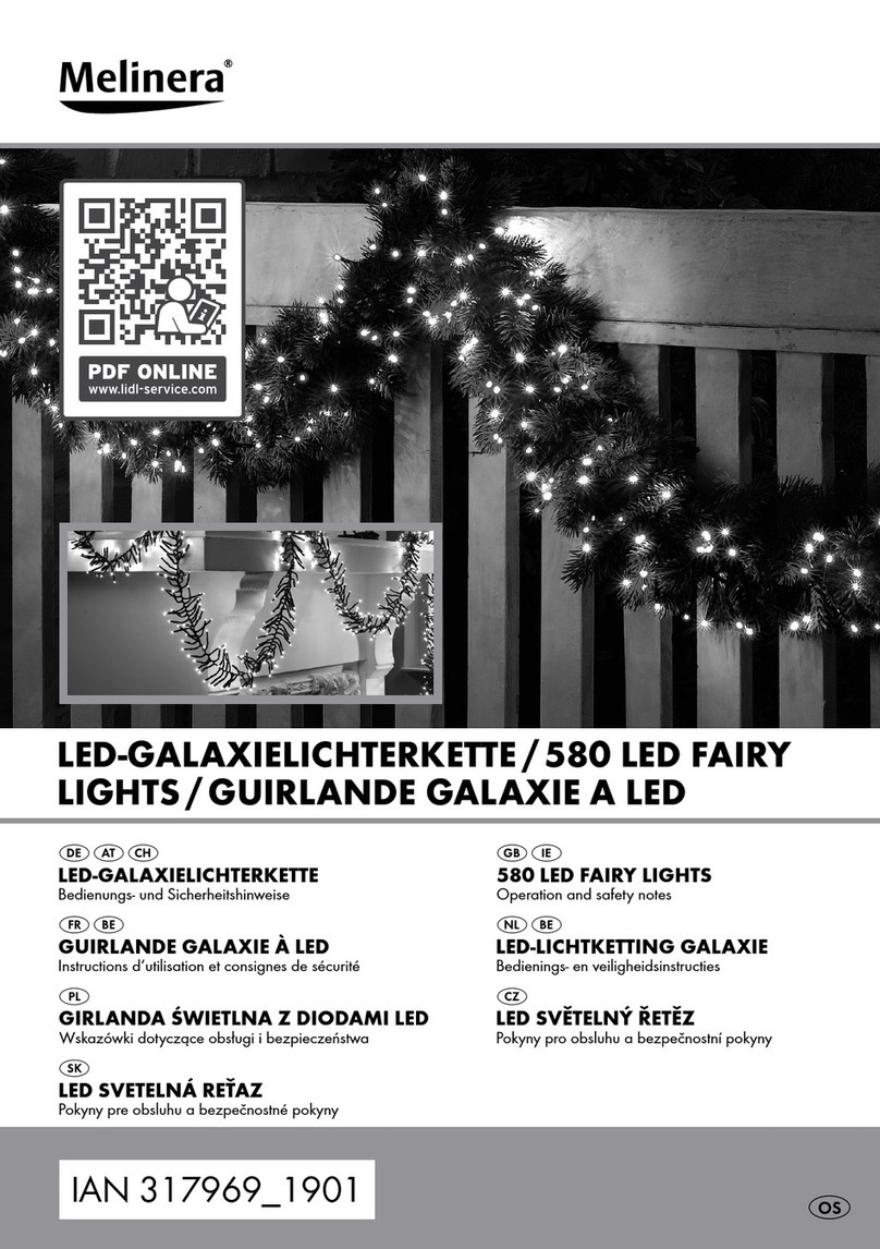 MELINERA 580 LED FAIRY LIGHTS Operation and safety notes