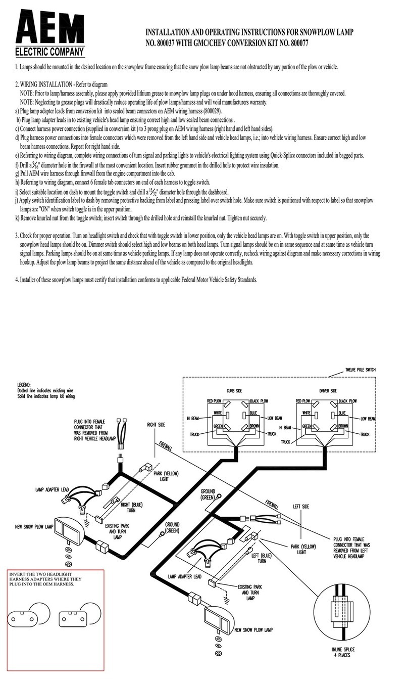 AEM 800037 Installation and operating instructions