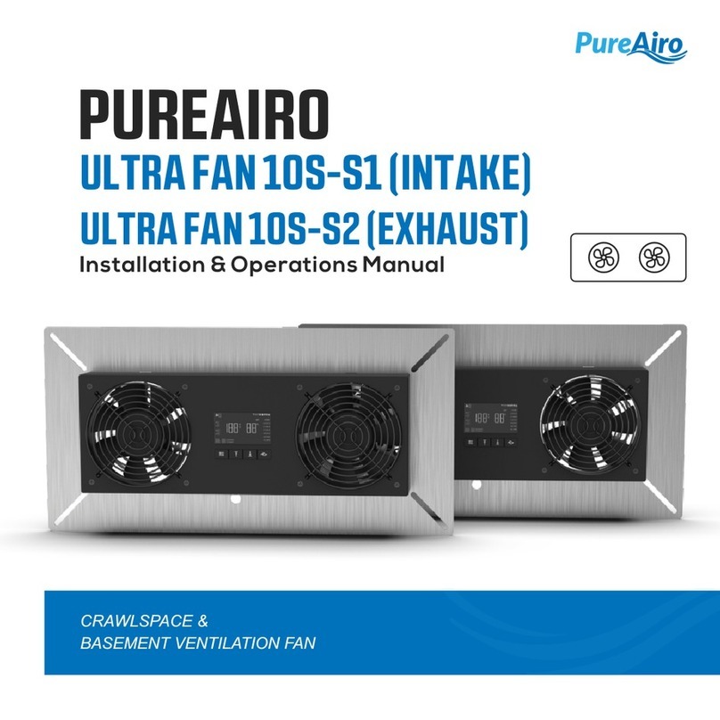 PureAiro ULTRA FAN 10S-S1 Installation & operation manual