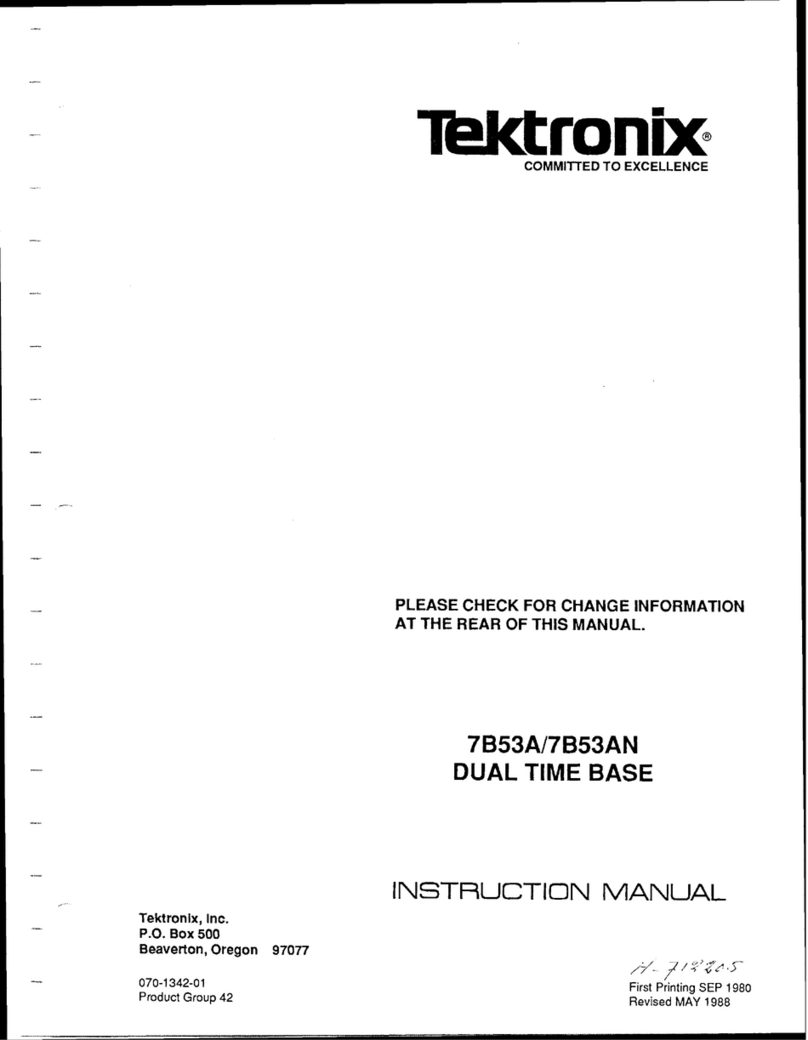 Tektronix 7B53A User manual