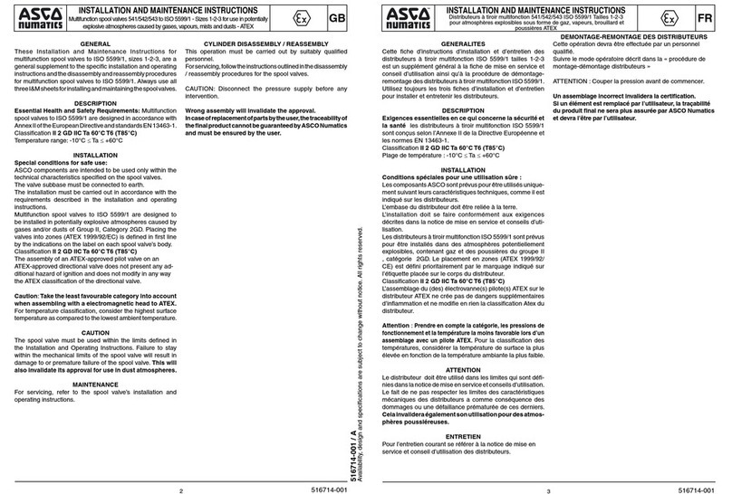 ASCO Numatics 541 User manual