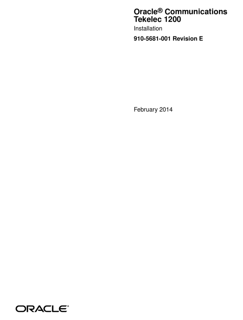 Oracle Tekelec 1200 User manual Oracle Tekelec 1200 User manual