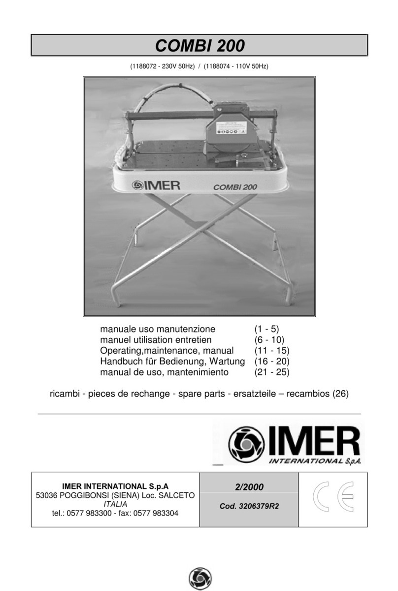 IMER Combi 200 Installation and operation manual
