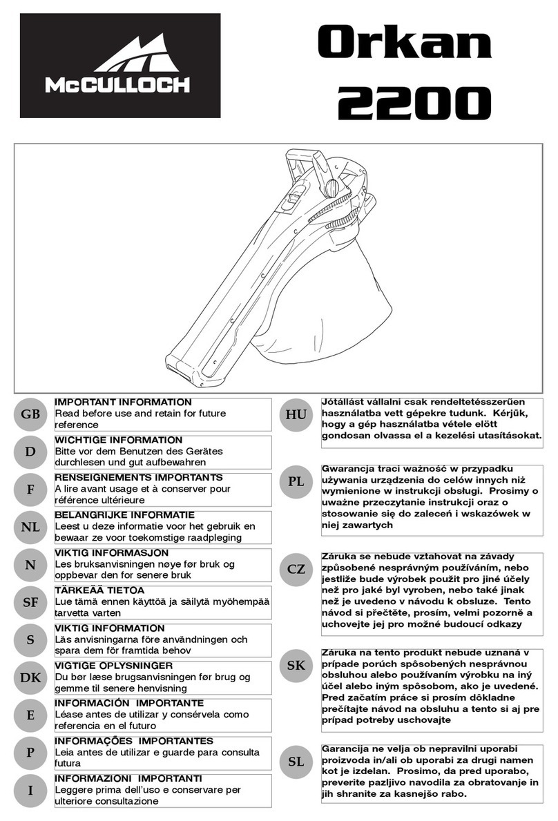 McCulloch Orkan 2200 User manual