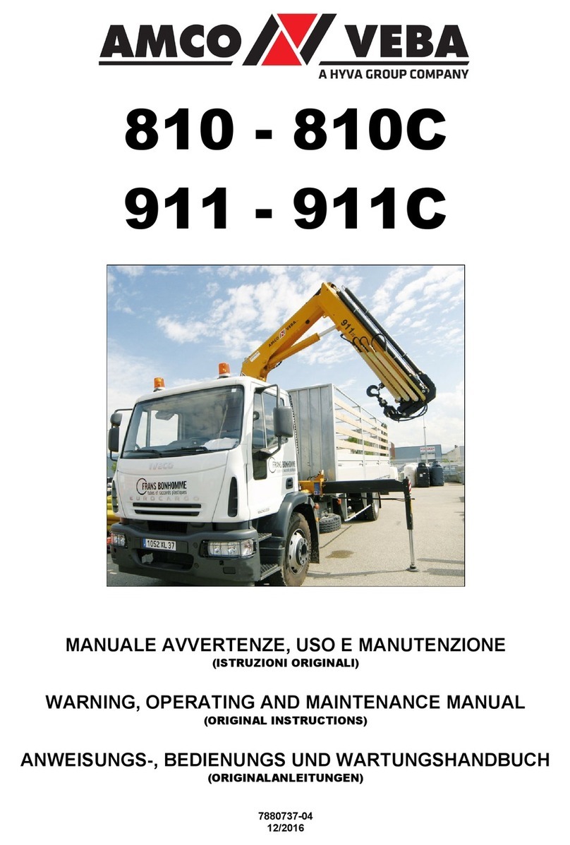 HYVA AMCO VEBA 81 Series WARNING, OPERATING AND MAINTENANCE MANUAL